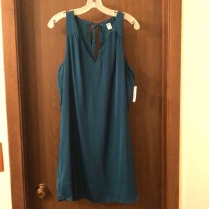 Silky dark emerald green dress
